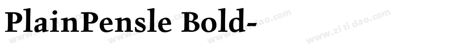 PlainPensle Bold字体转换